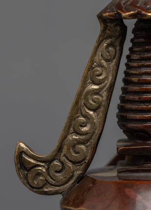 Tibetan Buddhist Stupa | Silver Plated Stupa