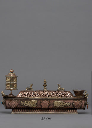 Prayer Wheel Incense Burner | Himalayan Art Work