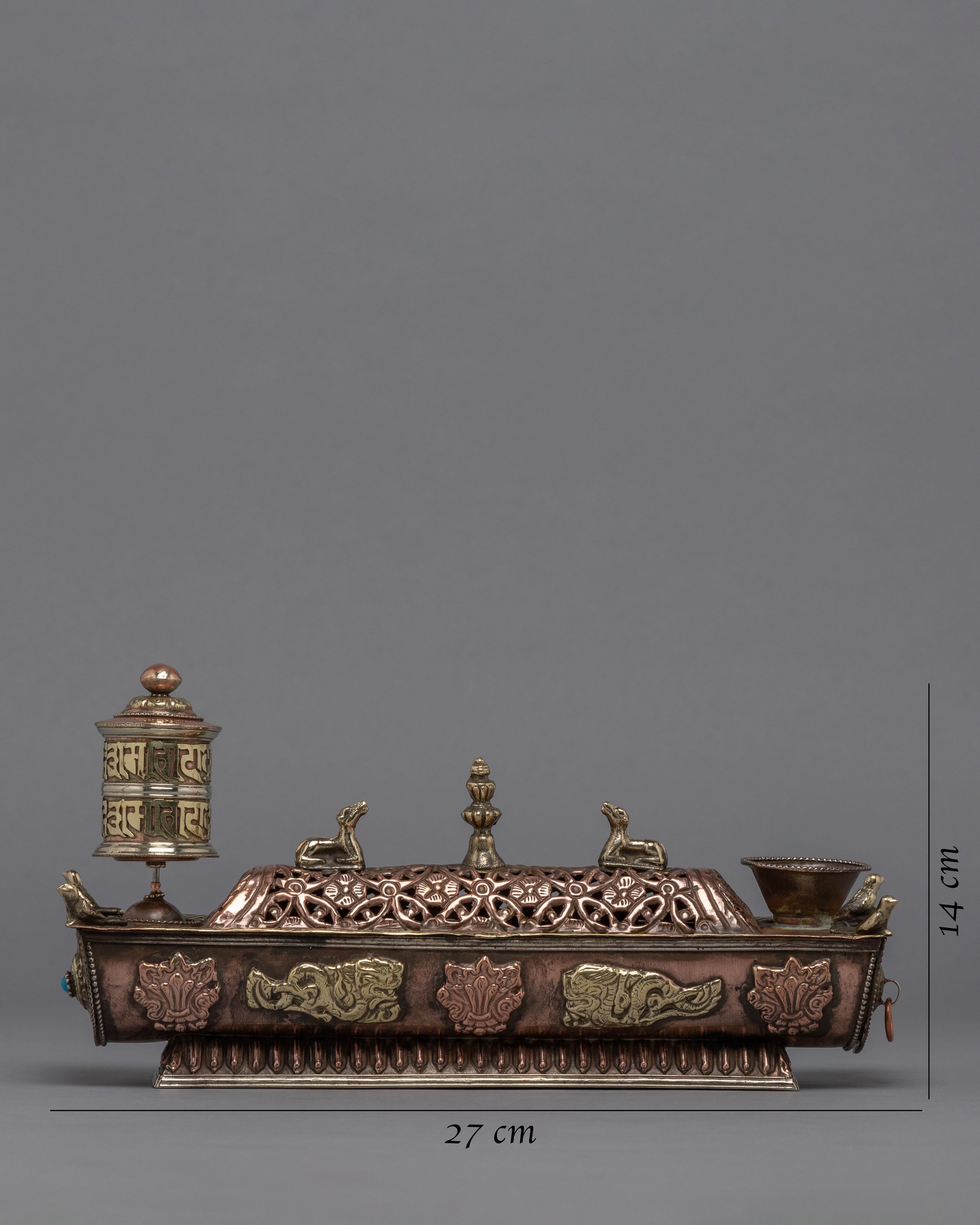 Prayer Wheel Incense Burner | Himalayan Art Work