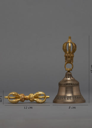 Tibetan Bell and Dorje Set | Authentic Tibetan Buddhist Ritual Tool