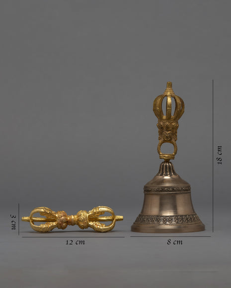 Tibetan Bell and Dorje Set | Authentic Tibetan Buddhist Ritual Tool