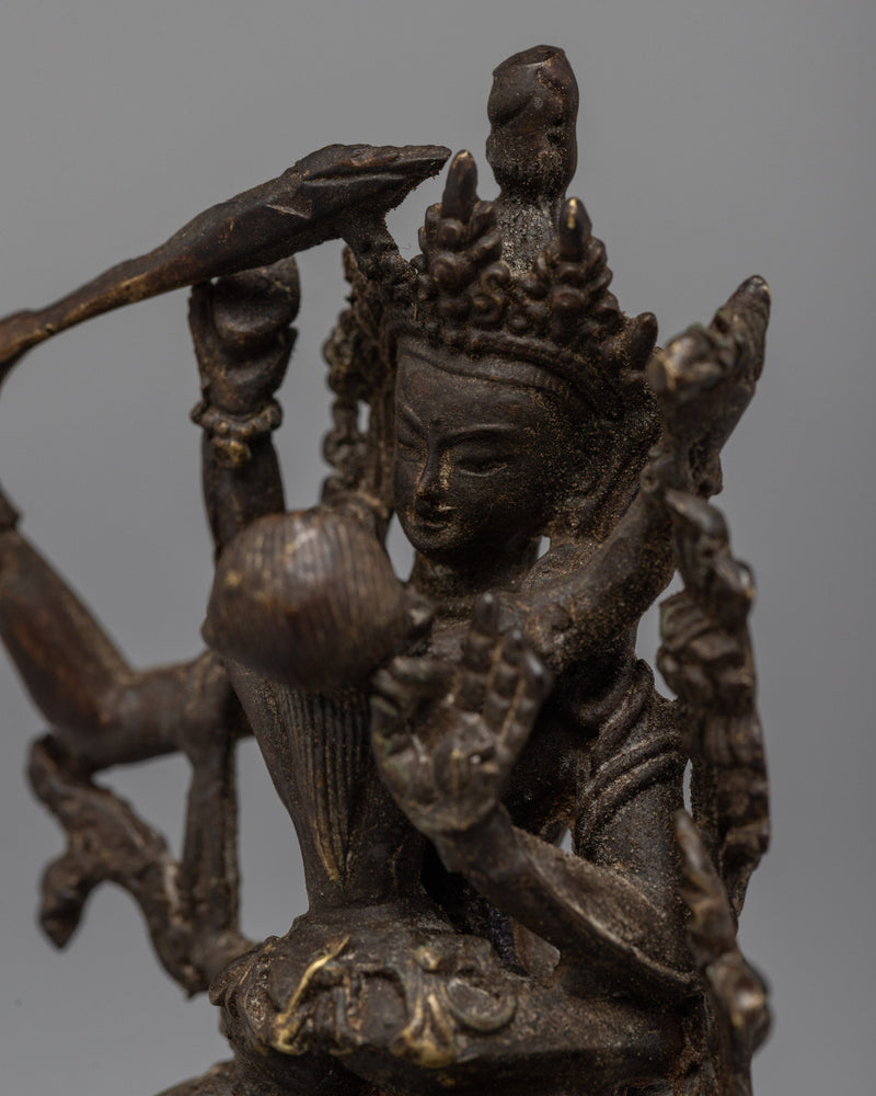 Manjushri Consort Oxidized Statue | Original Himalayan Artwork