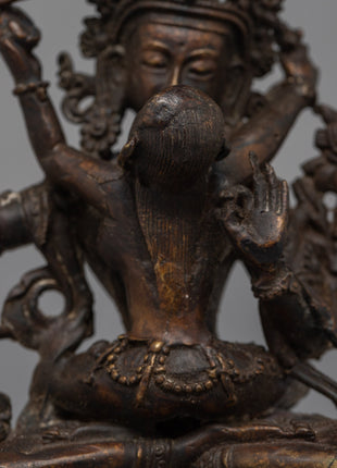 Manjushri Boddhisattva Sculpture With Consort | Traditional Buddhist Art