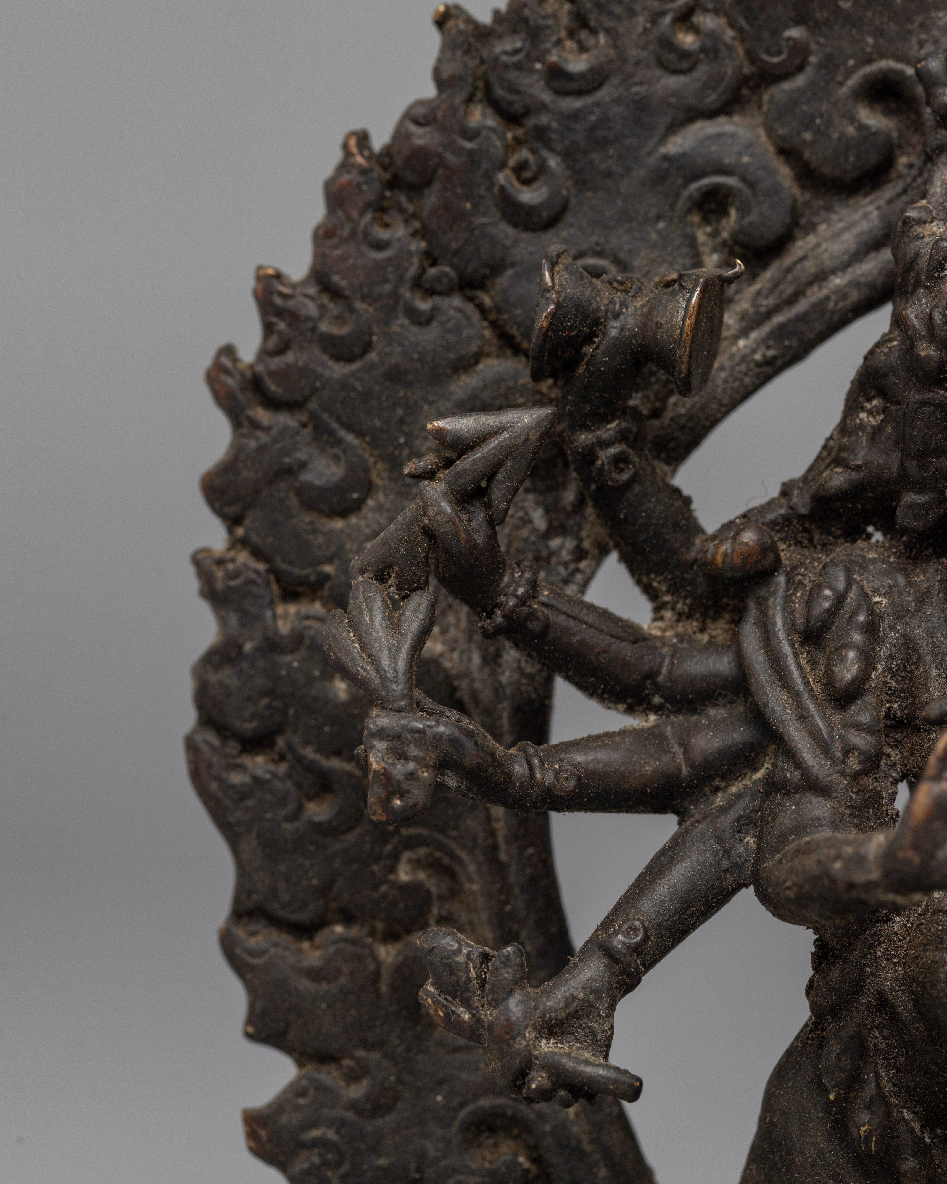 Antique Ganesh Statue | Copper Body Sculpture