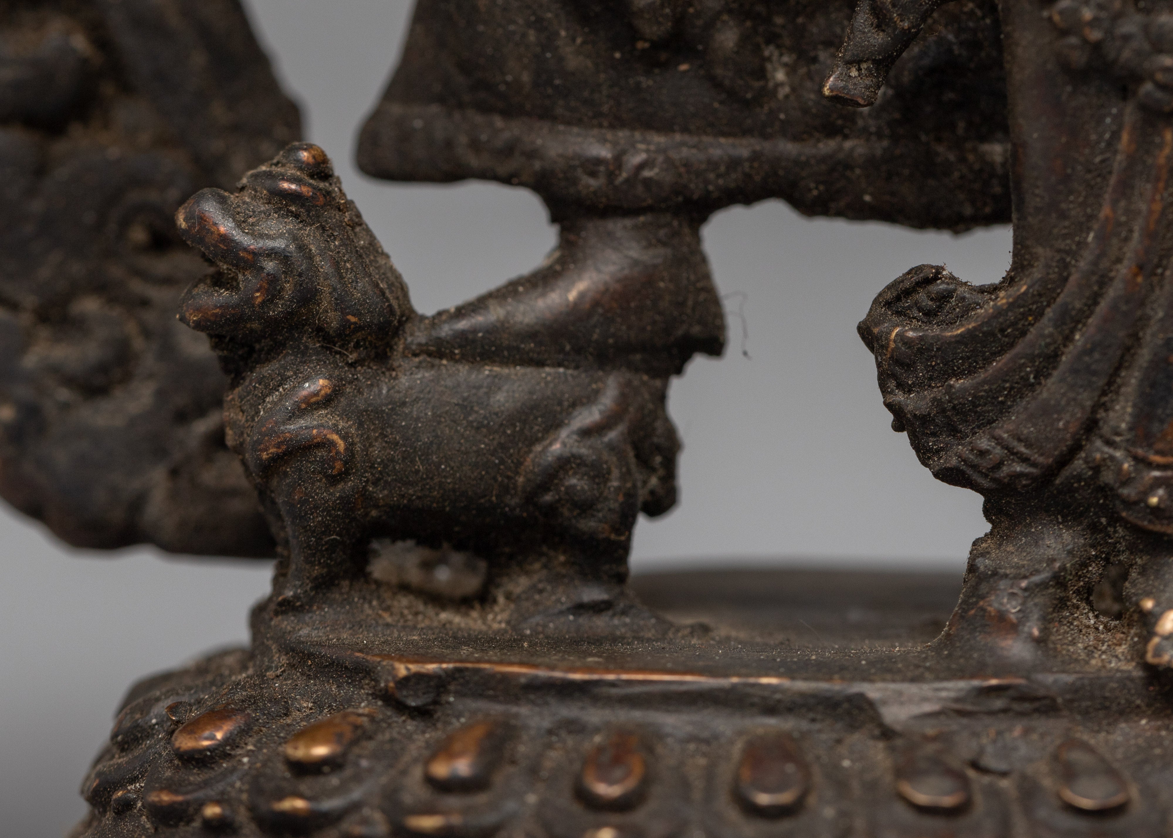 Antique Ganesh Statue | Copper Body Sculpture