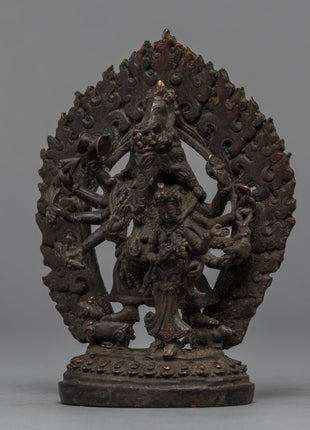 Antique Ganesh Statue | Copper Body Sculpture