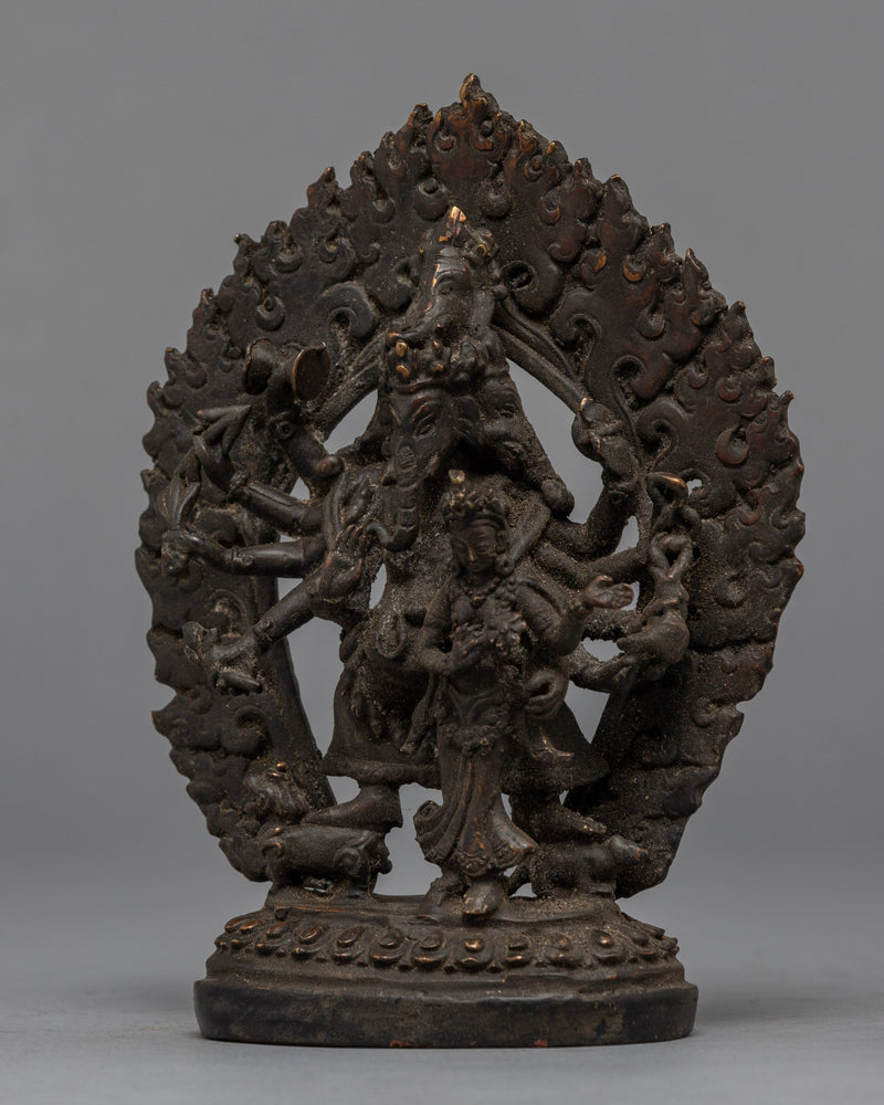 Antique Ganesh Statue | Copper Body Sculpture
