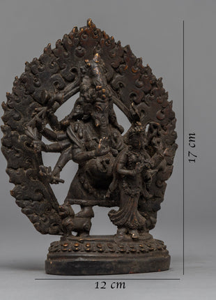 Antique Ganesh Statue | Copper Body Sculpture