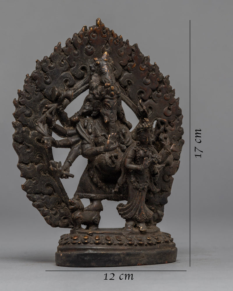 Antique Ganesh Statue | Copper Body Sculpture