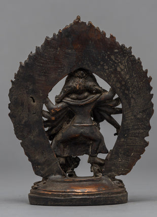 Antique Ganesh Statue | Copper Body Sculpture
