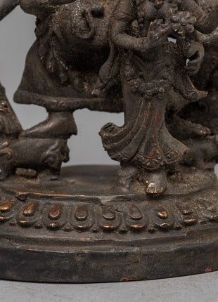Antique Ganesh Statue | Copper Body Sculpture