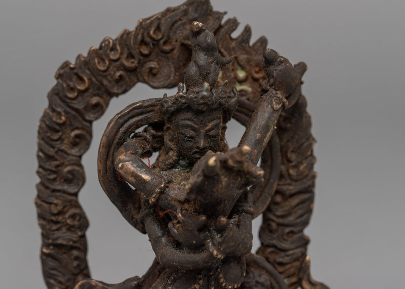 Chakrasamvara with Consort Statue | Buddhist Deity With Consort Sculpture