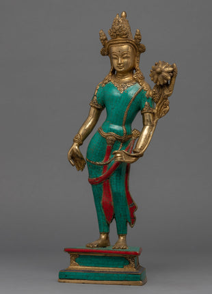 Standing Chenrezig Statue | Bodhisattva Lokeshwara Artwork