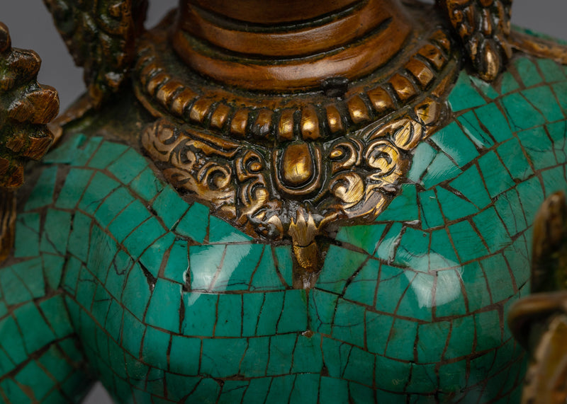 Green Tara Indoor Sculpture | Female Buddha Art