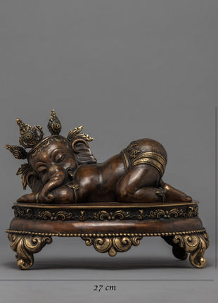 Sleeping Ganesh Statue | Himalayan Artwork