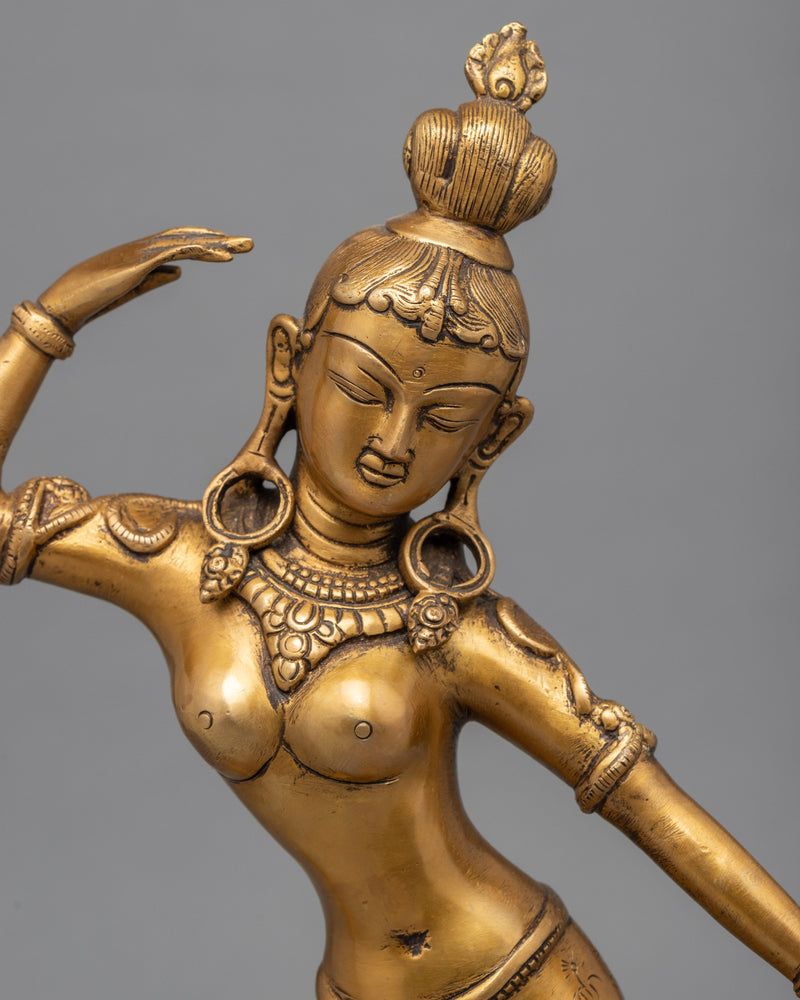 Statue of Parvati  | Dancing Parvati Brass Sculpture