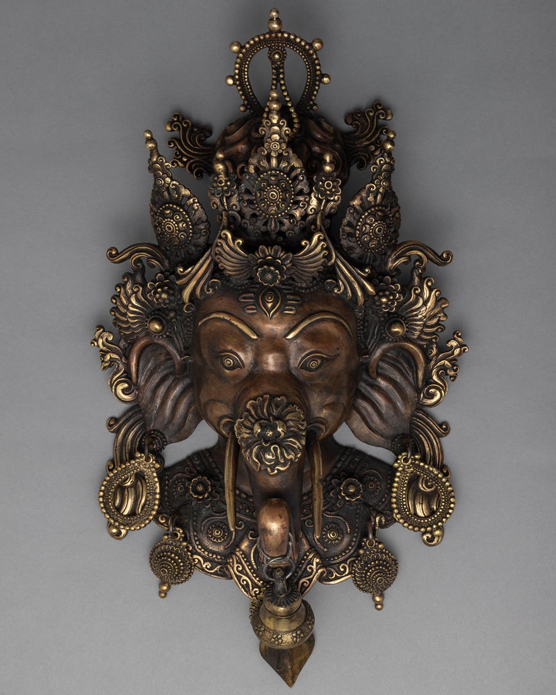 Ganesh Mask for Wall Hanging | Handcrafted Deity Mask