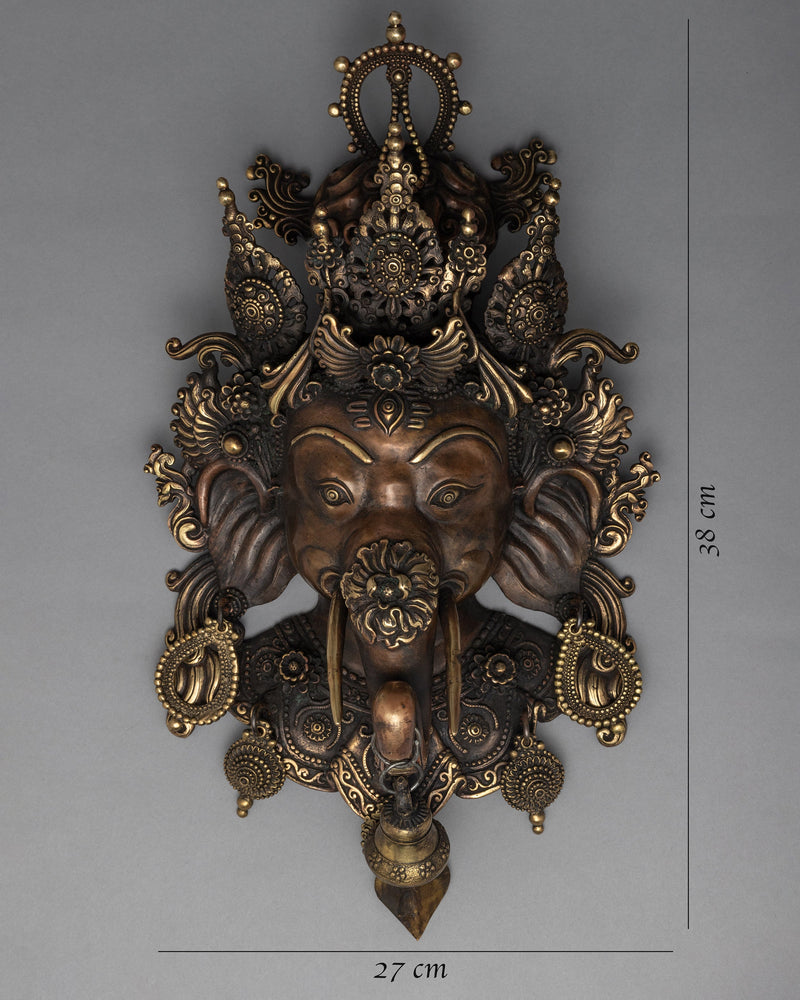 Ganesh Mask for Wall Hanging | Handcrafted Deity Mask
