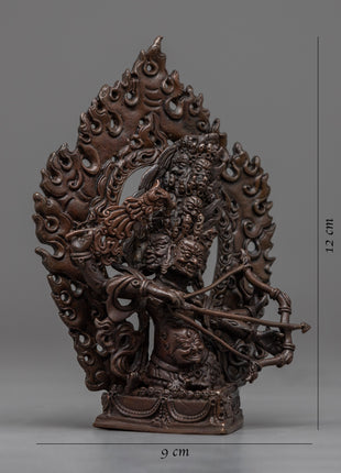 Copper Rahula Statue for Meditation and Ritual | Machine Made Buddhist Statue