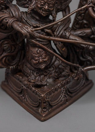 Copper Rahula Statue for Meditation and Ritual | Machine Made Buddhist Statue