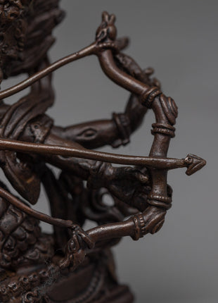Copper Rahula Statue for Meditation and Ritual | Machine Made Buddhist Statue
