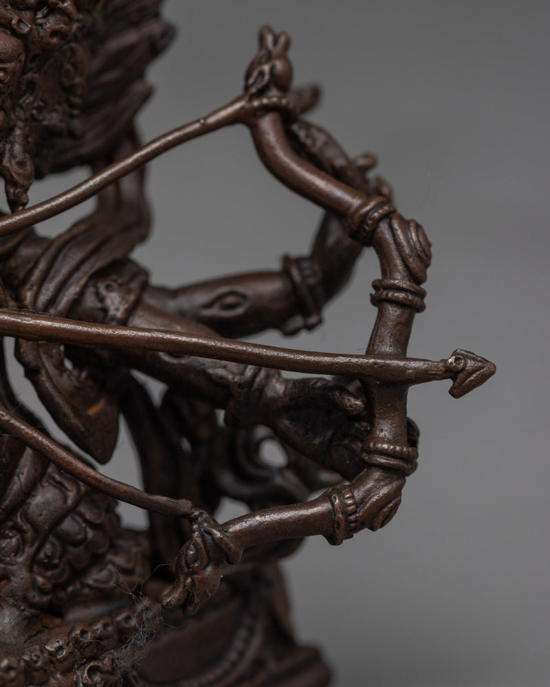 Copper Rahula Statue for Meditation and Ritual | Machine Made Buddhist