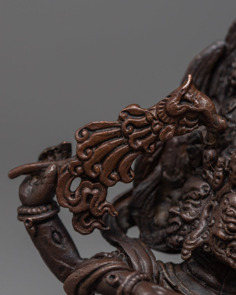 Copper Rahula Statue for Meditation and Ritual | Machine Made Buddhist