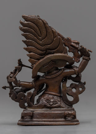 Copper Rahula Statue for Meditation and Ritual | Machine Made Buddhist Statue