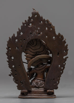Copper Rahula Statue for Meditation and Ritual | Machine Made Buddhist Statue