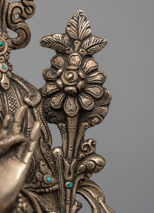 Green Tara Bodhisattva Statue | Traditional Tibetan Style Buddhist Statue