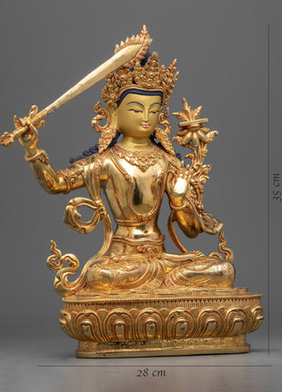 Manjushri Statue Tibetan | Fine Buddhist Artwork