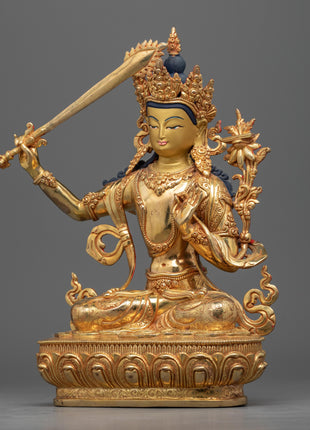 Manjushri Statue Tibetan | Fine Buddhist Artwork