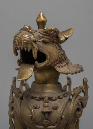 Bronze Lion Set | Buddhist Art