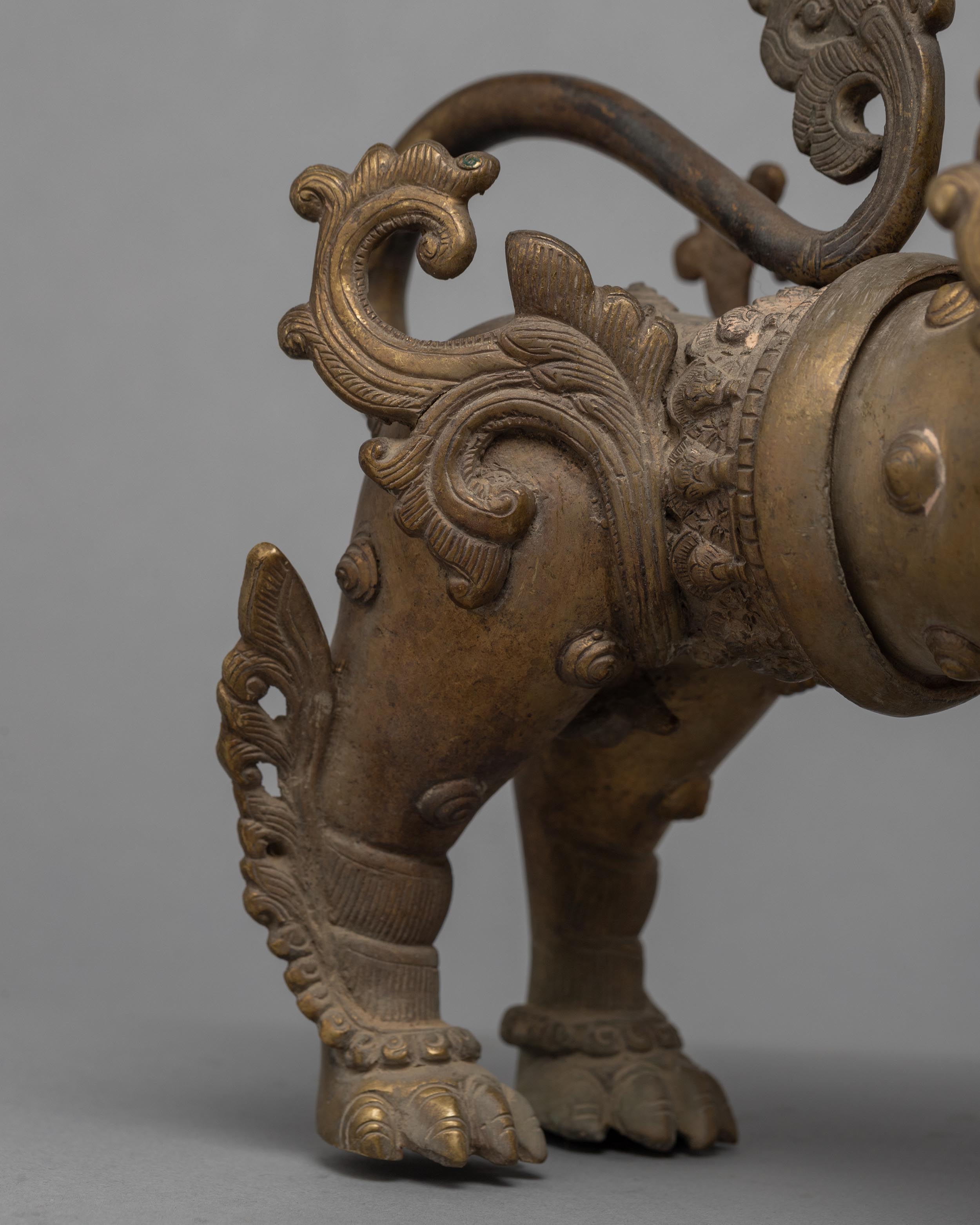 Bronze Lion Set | Buddhist Art