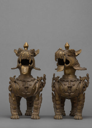 Bronze Lion Set 
