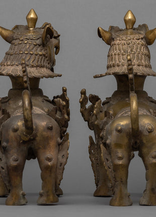 Bronze Lion Set | Buddhist Art