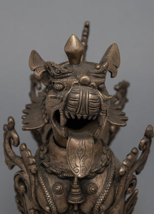 Lions Statue Set | Silver Plated Statue