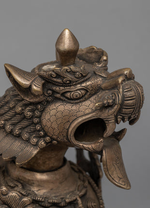 Lions Statue Set | Silver Plated Statue