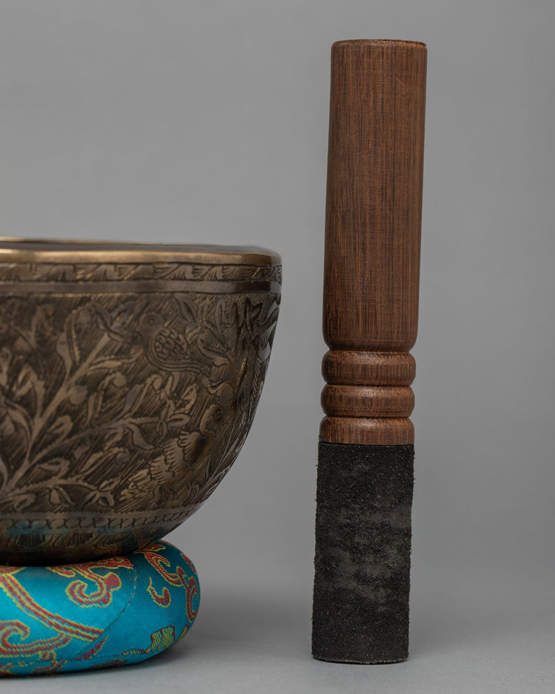 Antique Carving Singing Bowl | Birds Design Singing bowl