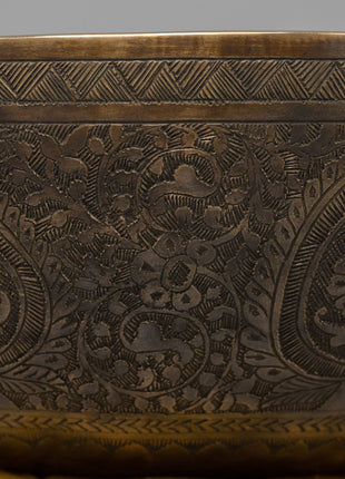 Buddhist Singing Bowl | Traditional Art | Antique Carved Bowl