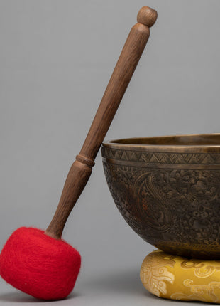 Buddhist Singing Bowl | Traditional Art | Antique Carved Bowl