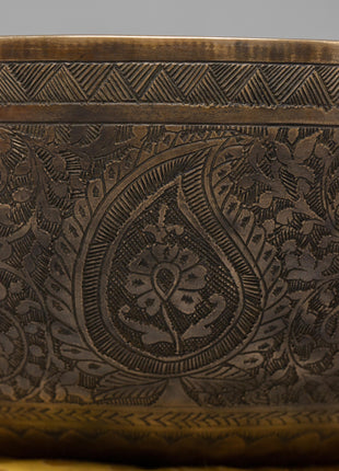 Buddhist Singing Bowl | Traditional Art | Antique Carved Bowl