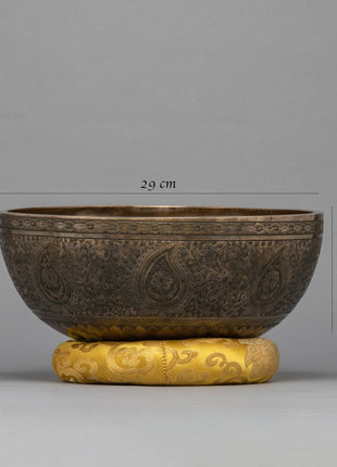 Singing Bowl for Healing | Hand-Hammered Bowl | Antique Carvings