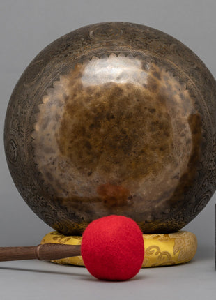 Singing Bowl for Healing | Hand-Hammered Bowl | Antique Carvings