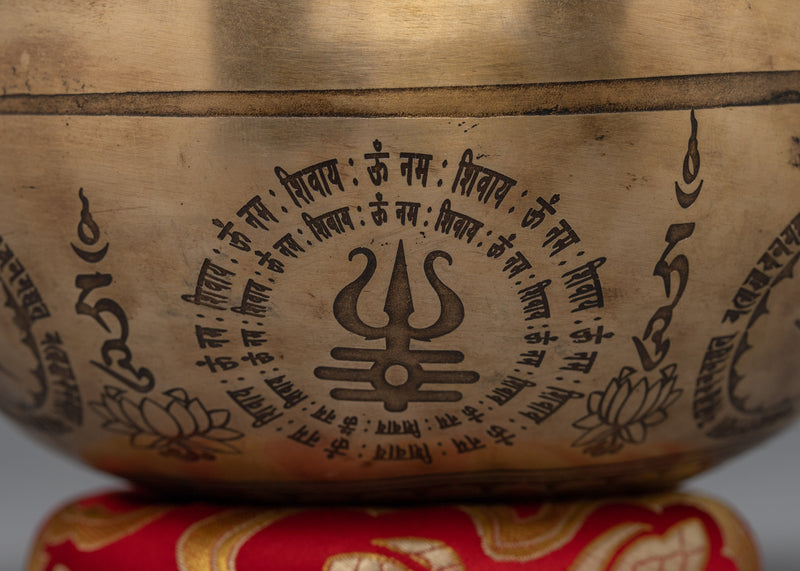 Handcrafted Brass Singing Bowl | Buddhist Art With Mantra Crafted