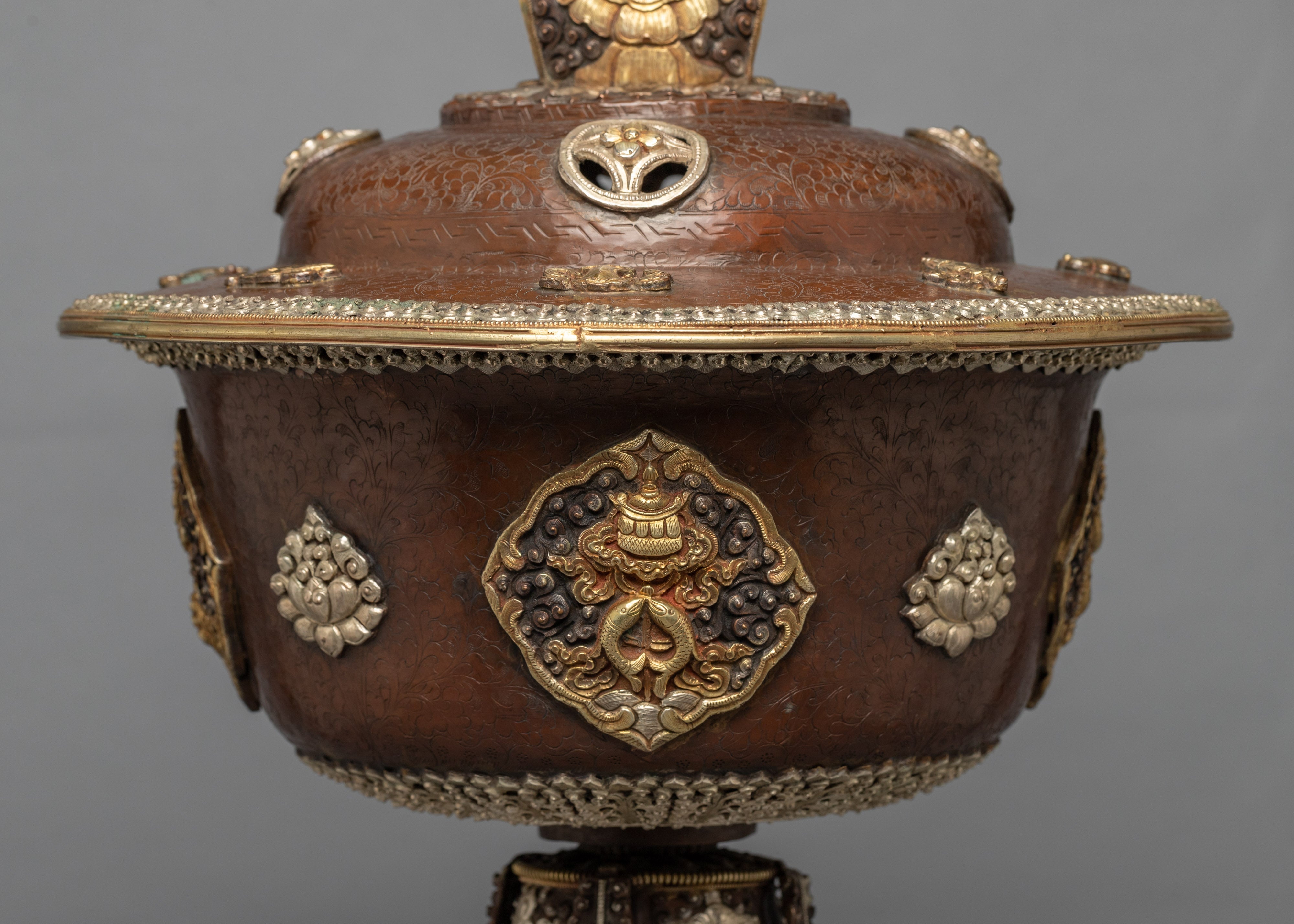 Tibetan Butter Lamp Set | Handcarved Lamp Set