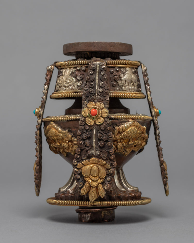 Tibetan Butter Lamp Set | Handcarved Lamp Set