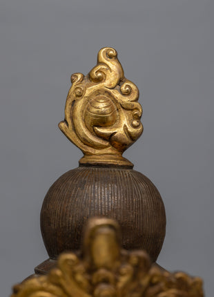 Large Buddha Head  | 24K Gold Plating with Antique Finishing