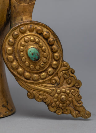 Large Buddha Head  | 24K Gold Plating with Antique Finishing