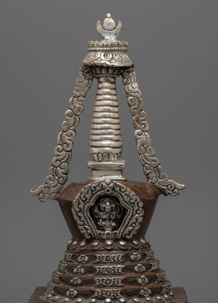 Tibetan Buddhist Stupa | Silver Plating